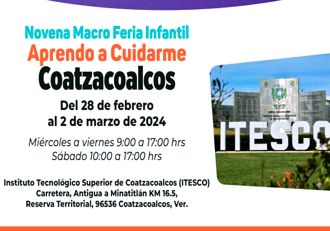 ¡Atención padres y docentes! Macro Feria Infantil en Coatza