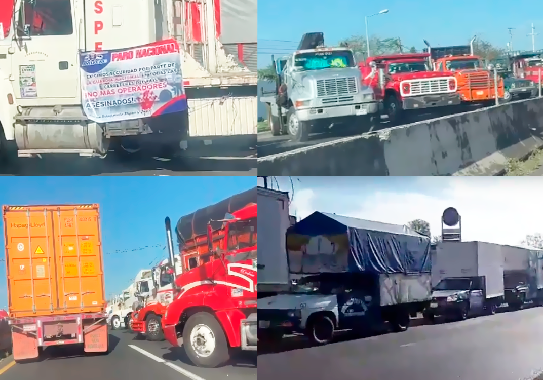 Transportistas de AMOTAC Veracruz se une a protesta nacional