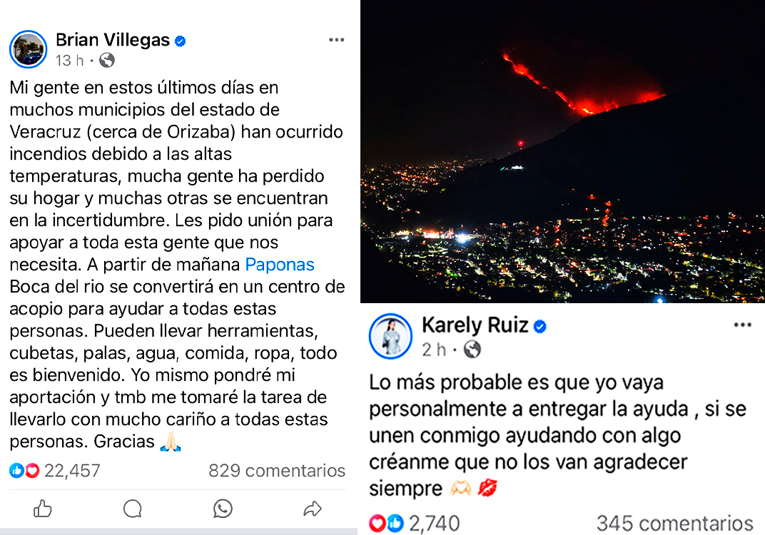 Influencers al rescate: Karely Ruiz y Paponas se suman al acopio