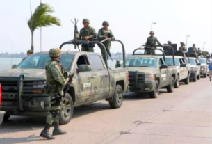 Despliegue militar en Tuxpan tras hallazgo de cuerpos sin vida