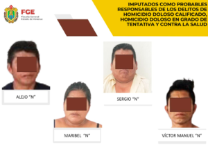 Prisión preventiva para cuatro por homicidio en San Andrés Tuxtla