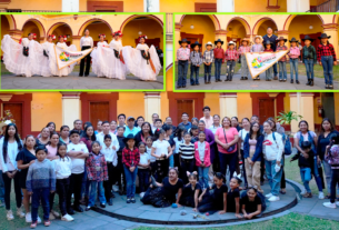 Alumnos de la Escuela de Iniciación Artística de Atzacan en el Museo de Arte del Estado