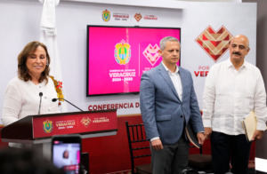 Rocío Nahle en conferencia de prensa