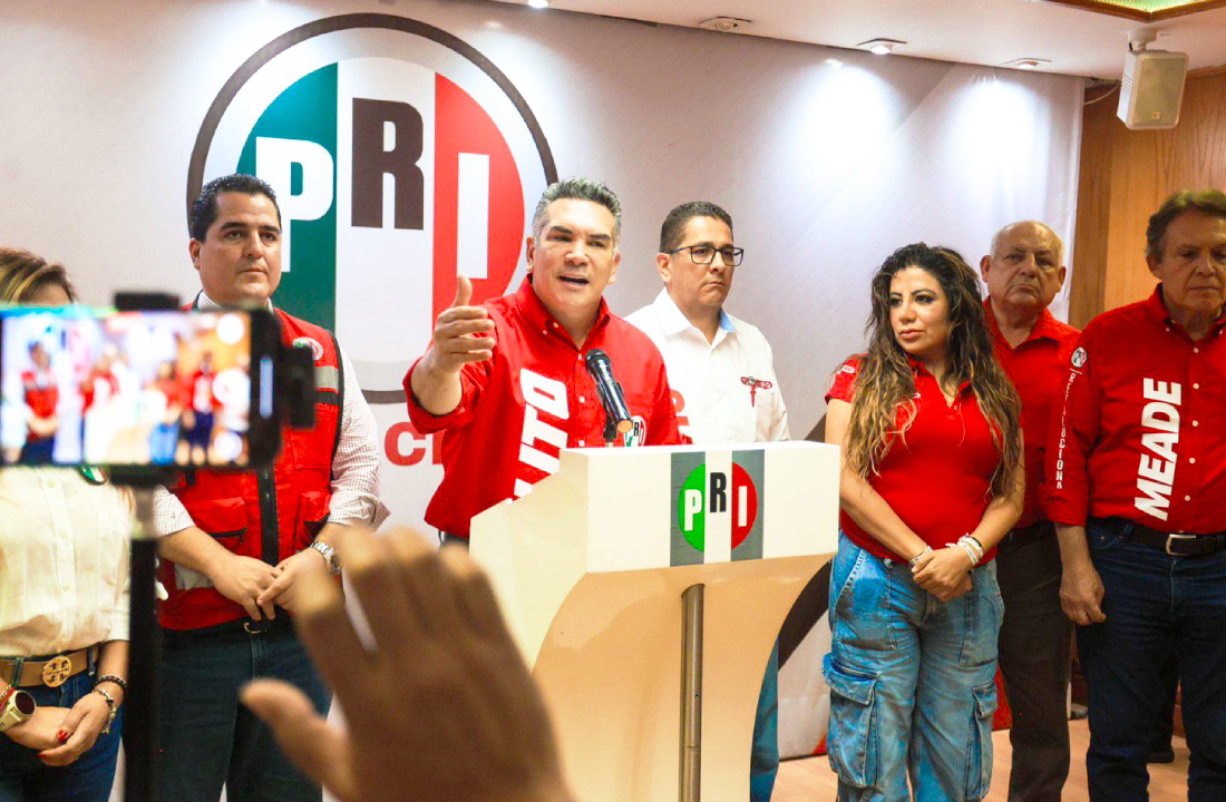 Alejandro Moreno, dirigente nacional del PRI, en Xalapa