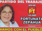 Fortunata Zepahua candidata del PT en el municipio de Magdalena, Veracruz.
