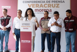 La dirigente nacional de Morena, Luisa María Alcalde, estuvo en Córdoba y Orizaba.