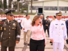 La gobernadora Rocío Nahle y autoridades de la Secretaría de la Defensa Nacional