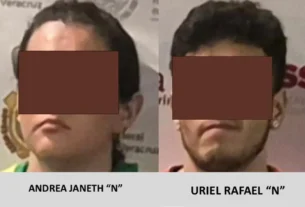 Andrea Janeth y Uriel Rafael fueron fichados por la Fiscalía General de Veracruz