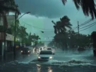 Ciudad inundada por las lluvias