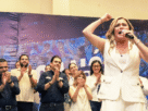 María Josefina Gamboa Torales celebra su triunfo en Boca del Río