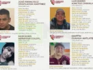 Fichas de cuatro personas desaparecidas en el municipio de Zongolica, Veracruz