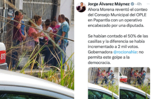 Toma del Consejo Municipal en Papantla interrumpe cómputo electora