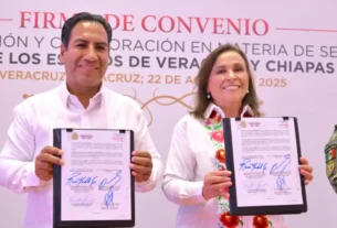 El gobernador de Chiapas y la gobernadora de Veracruz